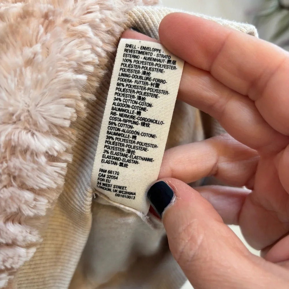 Anthropologie Saturday Sunday Dusty Pink Teddy Sweatshirt Size Medium Athleisure - Picture 12 of 12